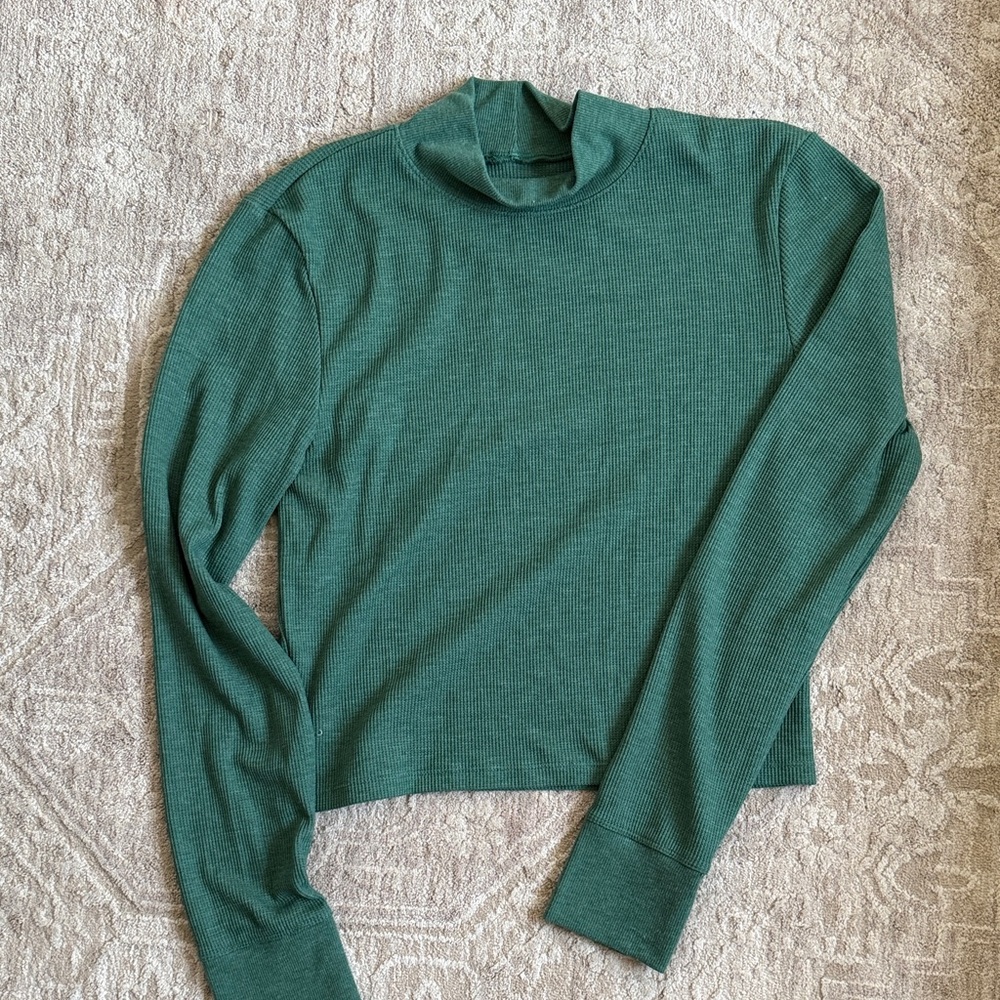 American Eagle Outfitters Teal Turtleneck Top